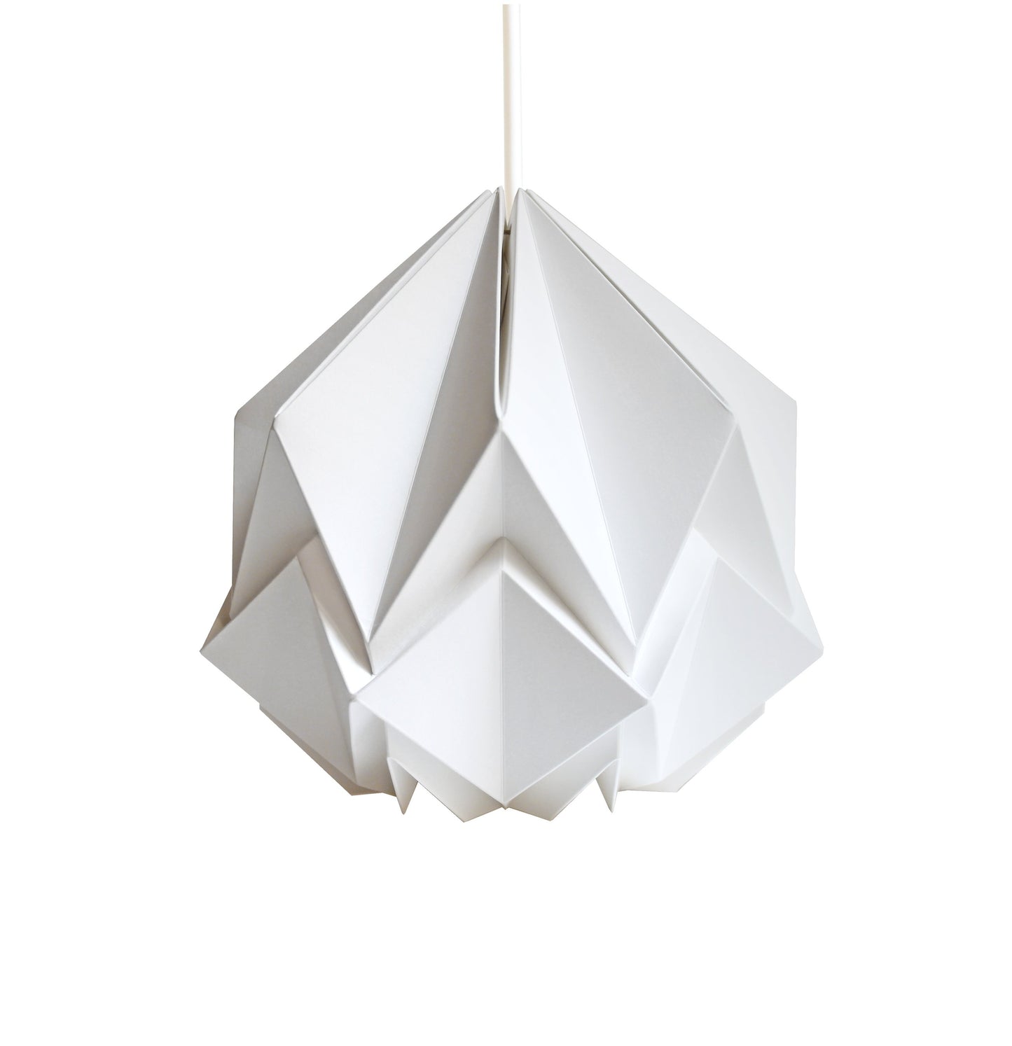 Origami Pendant Light in White Paper - Size S