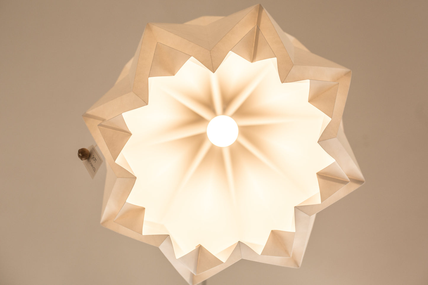 Origami Pendant Light in White Paper - Size XL