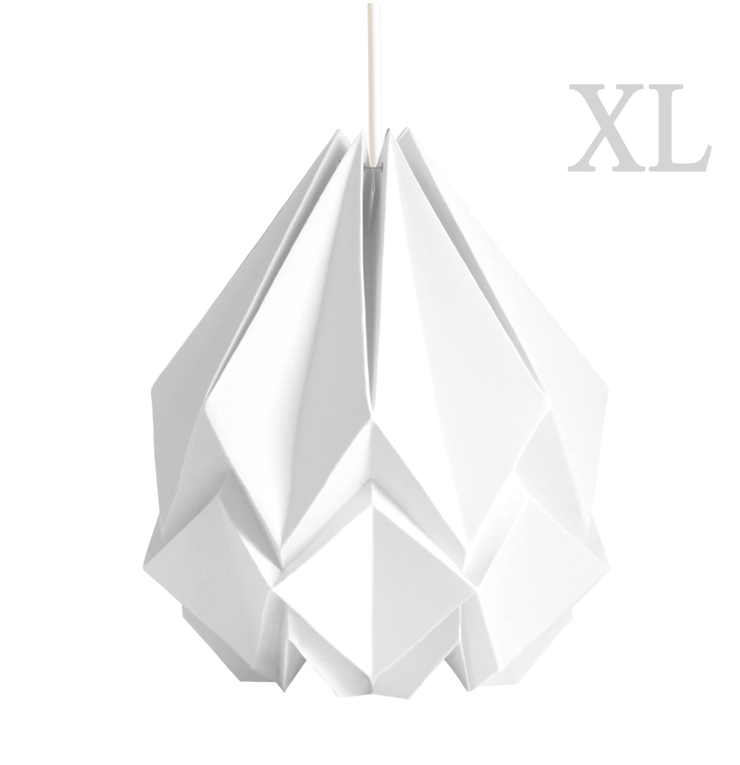 Suspension Origami Couleur Uni en Papier - Taille XL