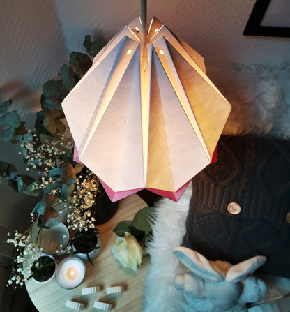 Suspension Origami Bicolore en Papier - Taille M