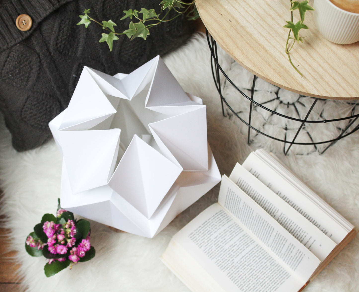 Lampe de table Origami en Papier - taille M