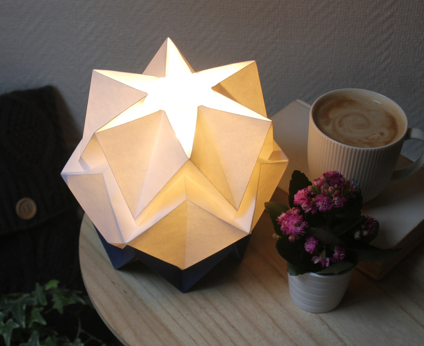 Origami Table Lamp in Paper - Size S