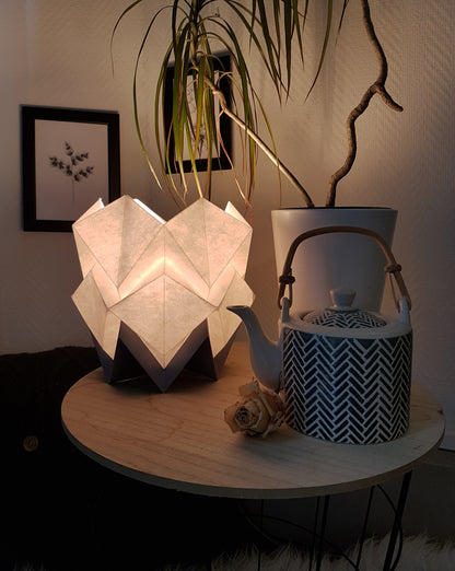 Lampe de Table Origami Bicolore en Papier - taille S