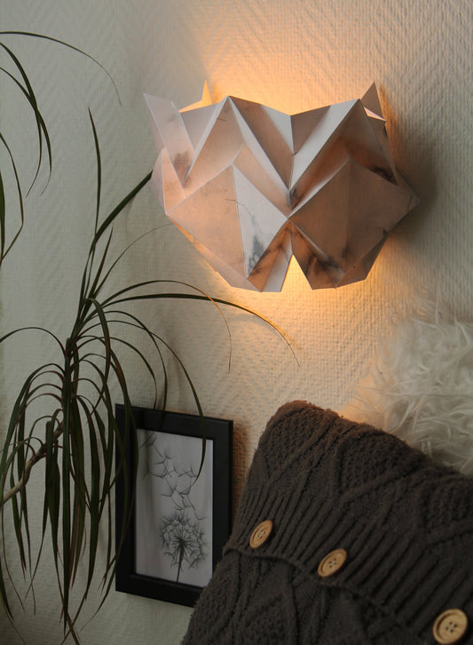 Applique murale Origami en Papier - Motif Hiver