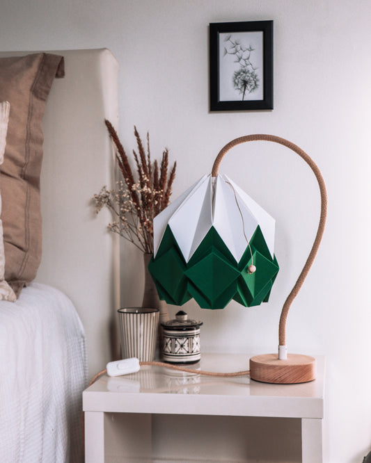 Lampe de Table Kikyo avec pied flexible et abat-jour en papier