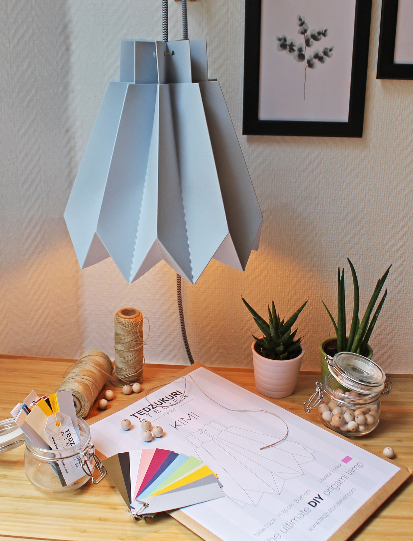 Origami Paper Pendant Light - DIY kit
