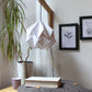 Origami Wall Lighting Fixture - Wooden Bracket With Paper Pendant Light