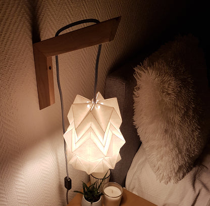 Bedside Pendant Light in White Paper